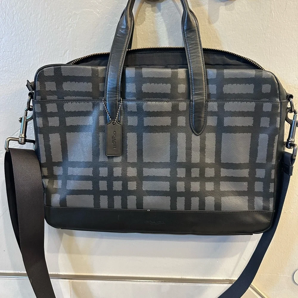 Coach Checkered Laptop Bag